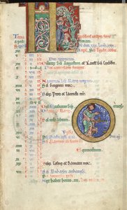 September, from the Hunterian Psalter