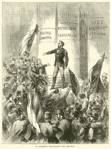 M Gambetta proclaiming the Republic, September 1870
