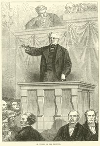 M Thiers in the Tribune, 1871 by English School