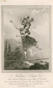 Madame Saqui, the Celebrated Performer on the Rope at Vauxhall Gardens, London by English School