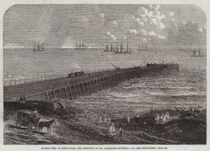 Madras Pier, on Screw-Piles, the Invention of Mr Alexander Mitchell, CE by English School