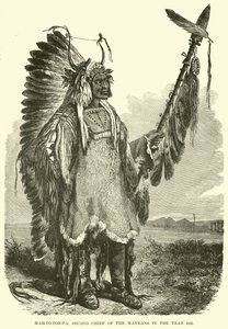 Mah-to-toh-pa, Second Chief of the Mandans in the year 1883 by English School