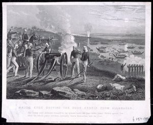Major Eyre driving the Oude Rebels from Allahabad, published by The London Printing and Publishing Company Limited, 1857 by English School