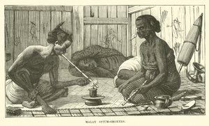 Malay Opium-Smokers by English School