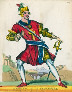 Manrico in Il Trovatore by English School