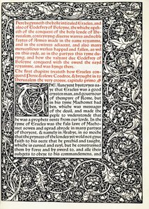 Manuscript with historiated initial G and full page-border, 1893