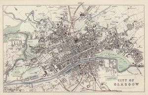 Map: City of Glasgow, drawn and engraved by G H Swanston, Edinburgh by English School