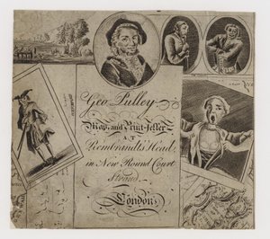 George Pulley Map and Printseller, trade card by English School