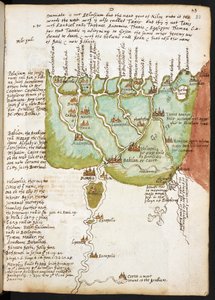 Map of Lower Egypt, from the Notebook of Sir Walter Raleigh, c.1606-08