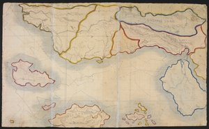 Map of Verdopolis, or Glass Town; an imaginary land, illustration from 