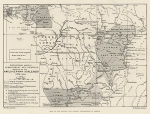 Map of the British and German Possessions in Africa by English School