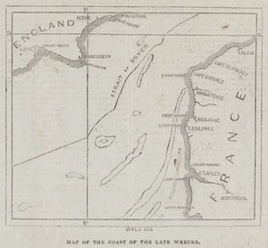 Map of the Coast of the Late Wrecks by English School