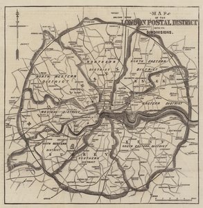 Map of the London Postal Districts by English School