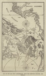 Map of the San Juan Archipelago, with the Disputed Channel and Boundary by English School