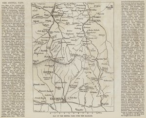 Map of the Shipka Pass over the Balkans by English School