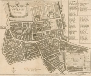 Map of the parish of St Giles in the Fields, London