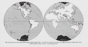 Map Showing Where Eternal Snow Lies