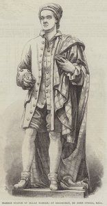 Marble Statue of Allan Ramsay, at Edinburgh by English School