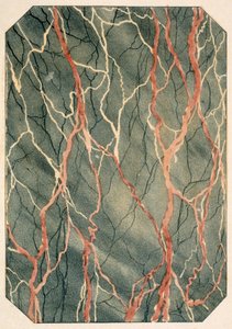 Marbling Effects: Page from a Victorian Pattern Book by English School