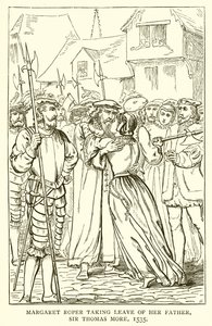 Margaret Roper taking Leave of her Father, Sir Thomas More, 1535 by English School