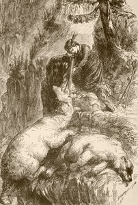 Marguerite de Roberval Shoots Two Bears on the Isle of Demons off Newfoundland by English School