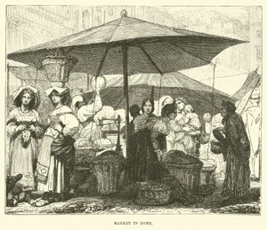 Market in Rome by English School
