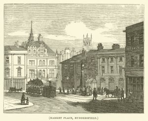 Market Place, Huddersfield by English School