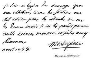 Marquis de Montesquieu by English School