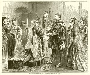Marriage of Henry VIII and Catharine Parr, 1543 by English School
