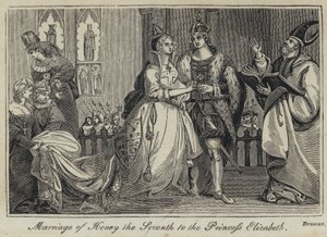 Marriage of Henry the Seventh to the Princess Elizabeth by English School