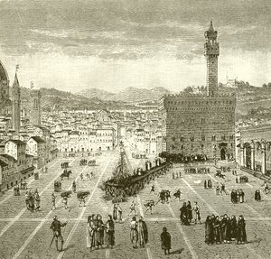Martyrdom of Savonarola by English School