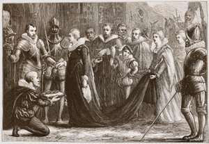 Mary Queen of Scots Entering Holyrood by English School