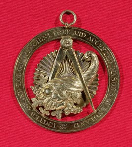 Masonic badge or jewel worn by members of the Grand Stewards Lodge after 1841 by English School