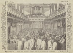 Maundy Money Procession at Whitehall Chapel, on Holy Thursday, 1844 by English School