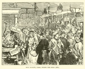 Meat Market, Paris, During the Siege, 1870