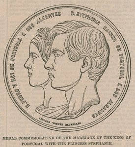 Medal Commemorative of the Marriage of the King of Portugal with the Princess Stephanie by English School