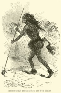 Medicine-man representing the evil spirit