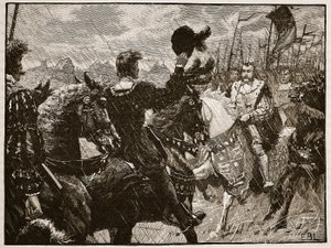 Meeting of Henry and the Emperor Maximilian, Illustration from Cassell