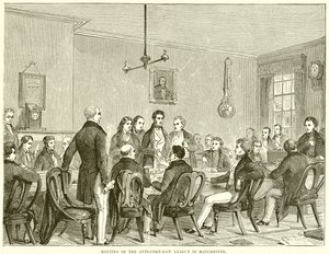 Meeting of the Anti-Corn-Law League in Manchester by English School