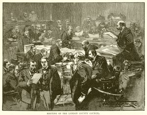 Meeting of the London County Council by English School