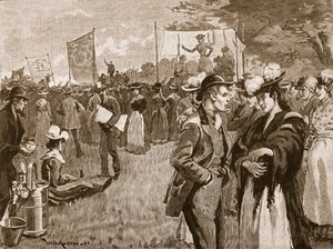Meeting of Washerwomen in Hyde Park, 1891, Illustration from Cassell