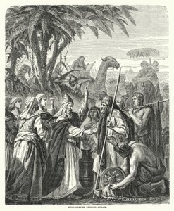 Melchizedek Blesses Abram by English School