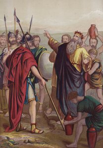 Melchizedek Blesses Abram by English School