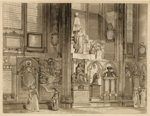 Memorials and statues in Westminster Abbey, London
