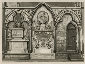 Memorials and statues in Westminster Abbey, London