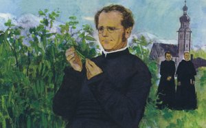 Mendel Studying in the Monastery by English School