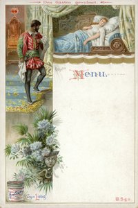 Menu with a Scene from Othello and an Advertisement for Liebig