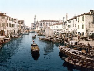 Fish Market, Chioggia by English School