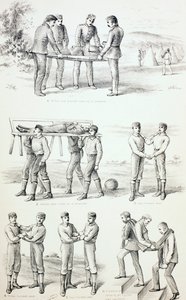 Methods of Carrying Injured Persons, c.1890 by English School