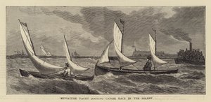 Miniature Yacht (Sailing Canoe) Race in the Solent by English School